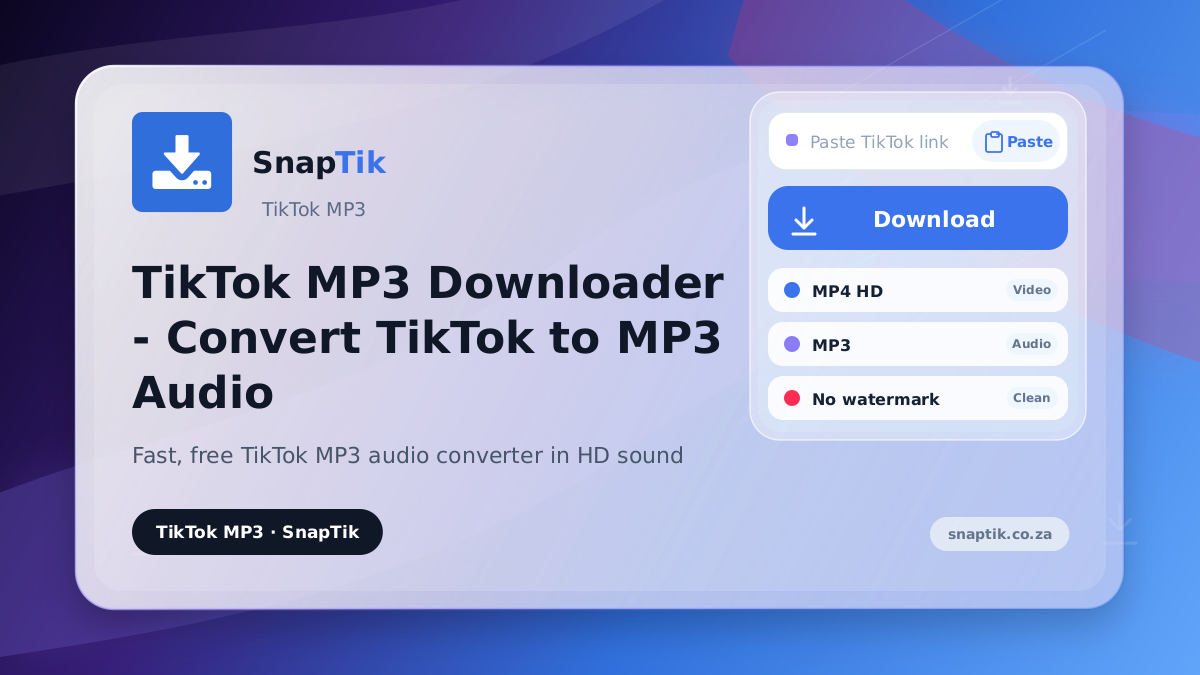 TikTok MP3 Downloader - Convert TikTok to MP3 Audio