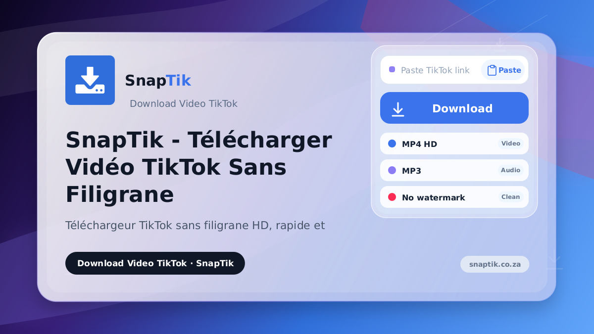 SnapTik - Télécharger Vidéo TikTok Sans Filigrane