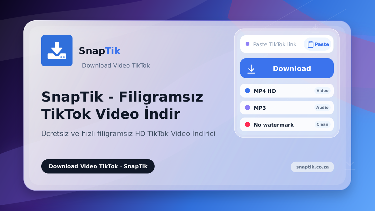 SnapTik - Filigramsız TikTok Video İndir