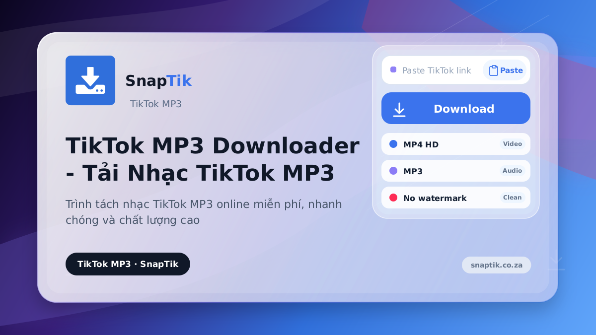 TikTok MP3 Downloader - Tải Nhạc TikTok MP3