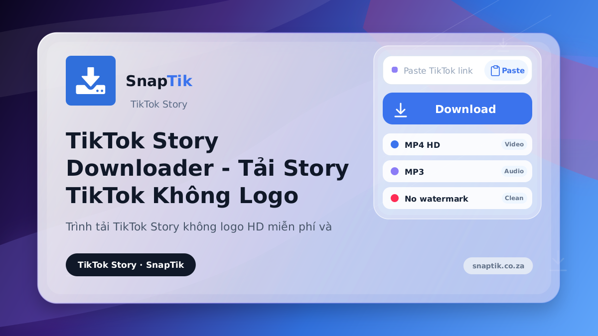 TikTok Story Downloader - Tải Story TikTok Không Logo