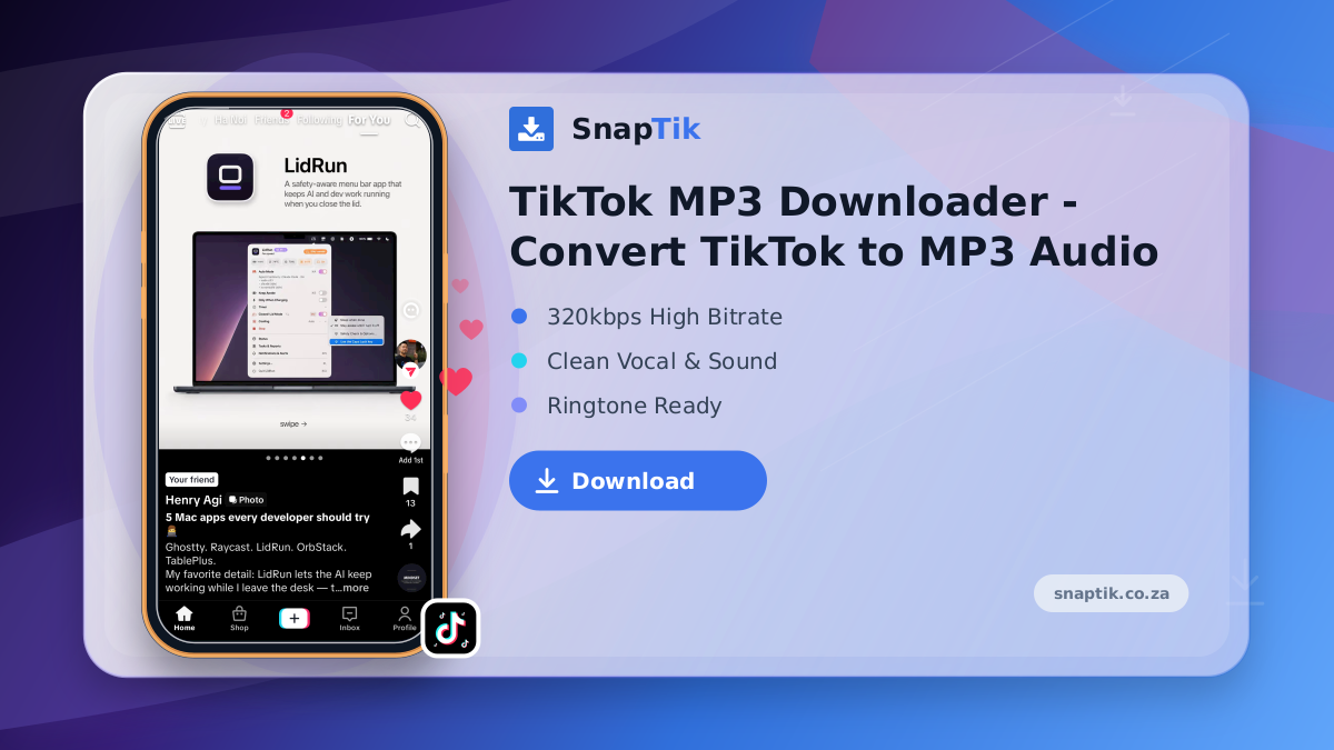 TikTok MP3 Downloader - Convert TikTok to MP3 Audio
