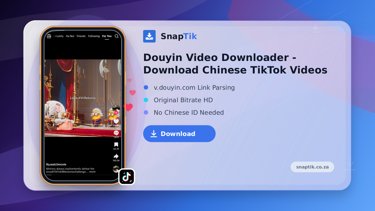 Douyin Video Downloader - Download Chinese TikTok Videos