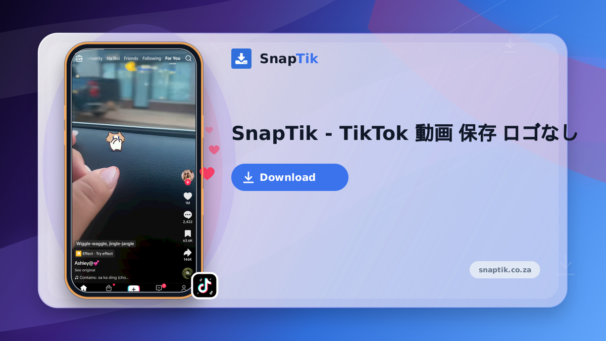 SnapTik - TikTok 動画 保存 ロゴなし