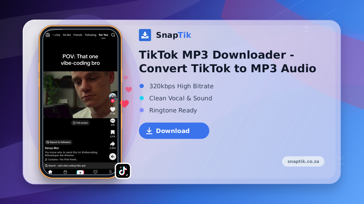 TikTok MP3 Downloader - Convert TikTok to MP3 Audio