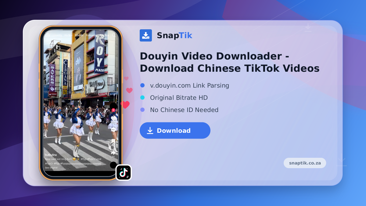 Douyin Video Downloader - Download Chinese TikTok Videos