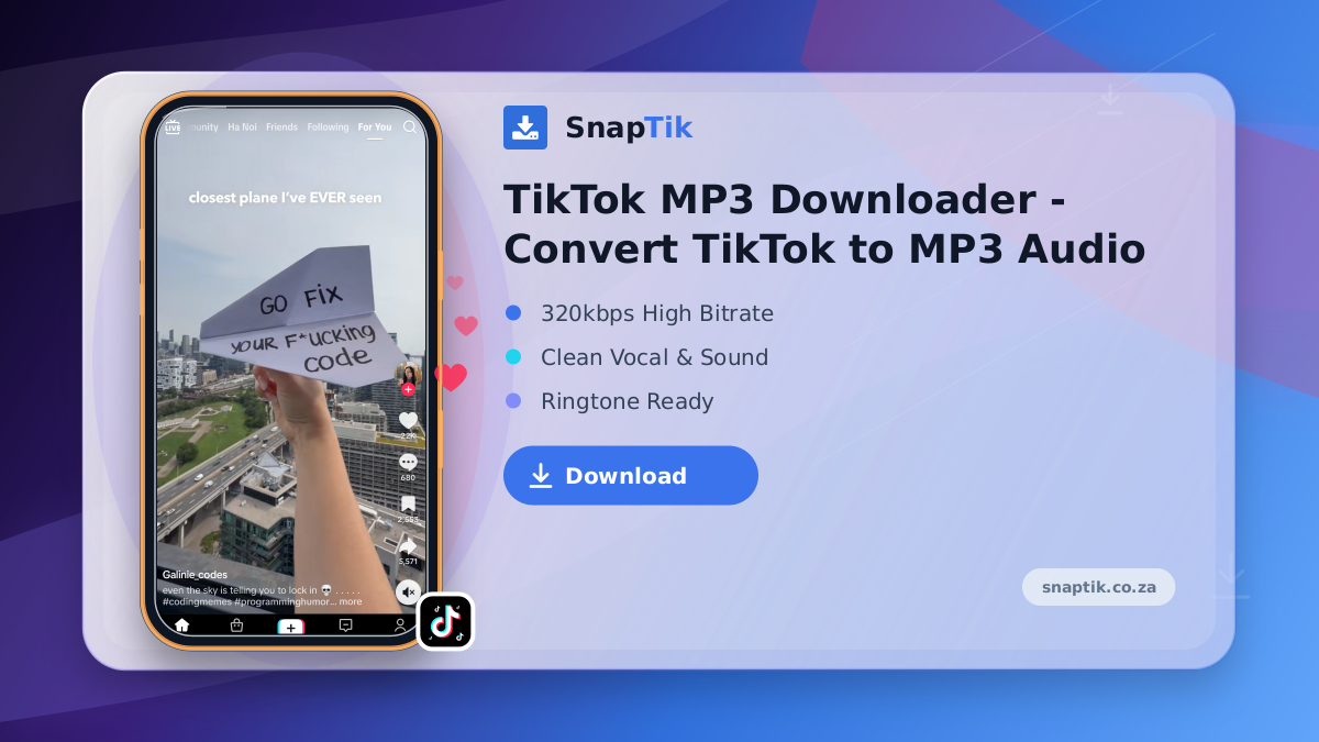 TikTok MP3 Downloader - Convert TikTok to MP3 Audio