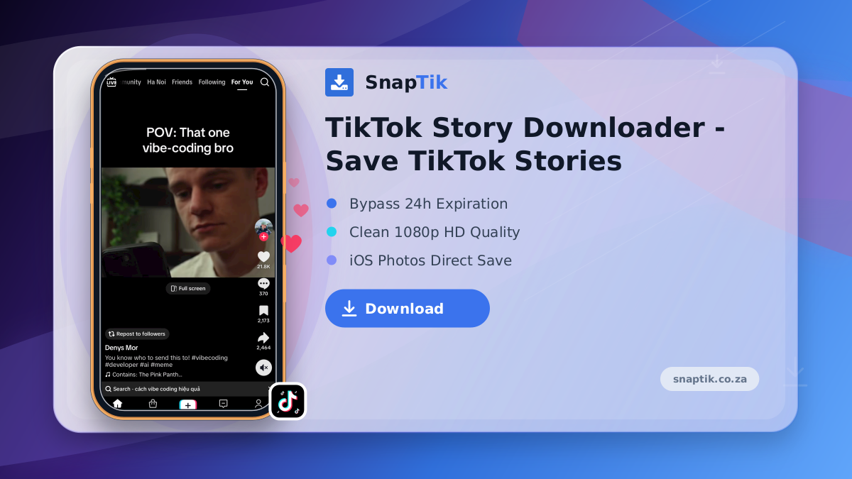 TikTok Story Downloader - Save TikTok Stories
