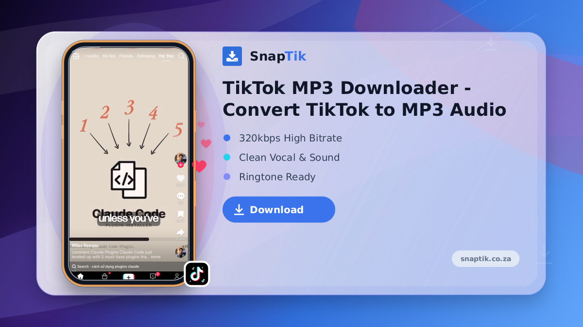 TikTok MP3 Downloader - Convert TikTok to MP3 Audio
