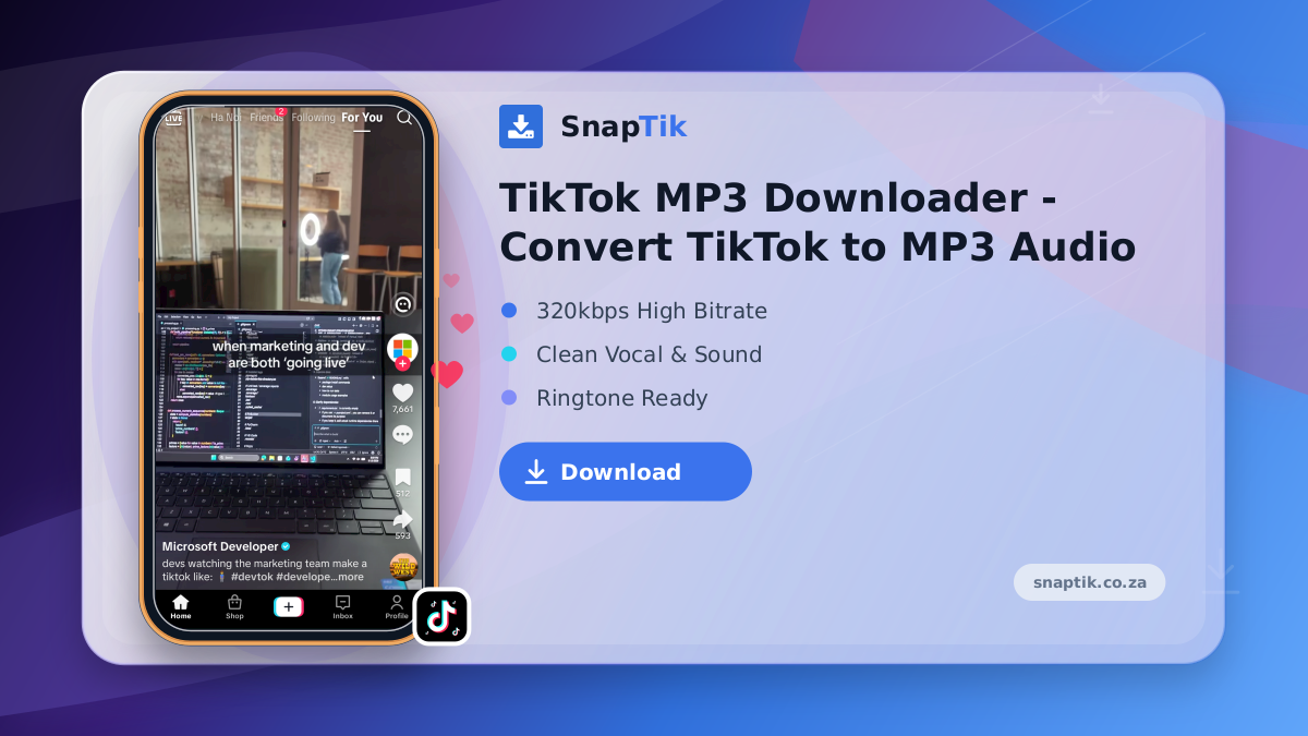 TikTok MP3 Downloader - Convert TikTok to MP3 Audio