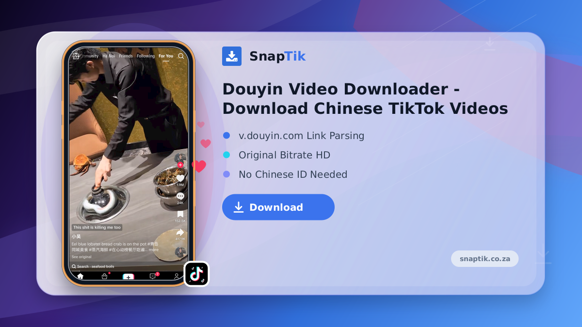 Douyin Video Downloader - Download Chinese TikTok Videos